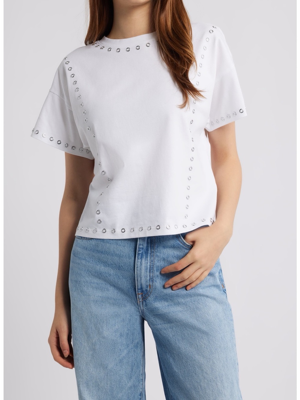 Rag & Bone Kelly Grommet Boxy T-Shirt NWOT